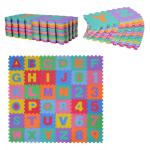 HOMCOM Alfombra Puzzle Infantil Piezas de 31x31x1cm Juego Rompecabezas 29 Letras Acento y Números 0 al 9 Colchoneta para Niños 3,6 metros cuadrados(c-3)