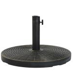 Outsunny® Base de Sombrilla Ajustable Soporte de Sombrilla Universal Pie de Parasol de Cemento Redondo Estilo Retro HDPE Patio Jardín Playa Φ48x34cm(c-2)