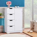 HOMCOM Armario de Baño Bajo para Lavabo con 2 Puertas y Estantes 60x30x56cm Blanco(c-2)