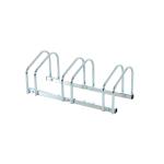 HOMCOM Aparcamiento para 4 Bicicletas Soporte de Acero para Aparcar Bicicletas en el Suelo Estacionamiento para Interior y Exterior 100x33x27 cm Negro(c-5)