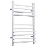 HOMCOM Toallero Eléctrico para Baño Radiador Calentador Secador Térmico de Toallas Barras Curvas Calentador Eléctrico de Toallas Metal y ABS 50x30x95cm 100W(c-1)
