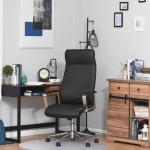 Vinsetto Silla de Oficina Giratoria Silla de Escritorio Ergonómica con Altura Ajustable Reposabrazos y Respaldo Acolchado 66x75x112-122 cm Azul Claro(c-1)