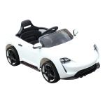 HOMCOM Coche Eléctrico Infantil para Niños a partir de 3 Años con Mando a Distancia 118x70x50cm Blanco(c-1)