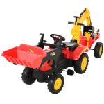 HOMCOM Maletín de Herramientas de Autobús para Niños de +3 Años Juego de Trabajo Diseño 3 en 1 con Control Remoto Efectos de Luz 40,2x22,8x28,8 cm(c-1)