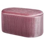 HOMCOM Banco con Espacio de Almacenamiento Otomana Taburete con Asiento Acolchado para Sala de Estar Dormitorio Pasillo Carga Máx. 120 kg 81x40x41 cm Rosa(c-3)