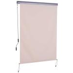 Outsunny Toldo Vertical Enrollable con Manivela 140x250 cm Protección UV para Interior y Exterior Balcón Porche Terraza Color Gris(c-1)