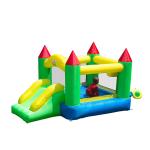 HOMCOM Castillo Hinchable con Tobogán Cama de Salto para Niños +3 Años Incluye Inflador y Bolsa de Transporte para Interior y Exterior 366x274x183 cm Multicolor(c-1)