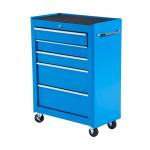 HomCom® Carro de Herramientas Taller Movil con 5 Cajones Ruedas Acero Azul(c-3)