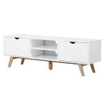 HOMCOM Mueble de TV Mesa Flotante para Televisión hasta 60 Pulgadas en la Pared con 2 Estantes Madera 152,4x29,8x21 cm Negro(c-3)
