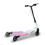 HOMCOM Patinete Scooter de 3 Ruedas Plegable Scooter de Oscilación de Reductor para Niños +4 Años con Freno Manillar Ajustable Carga 60kg Negro(c-2)
