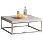 HOMCOM Mesa de Centro Rectangular Mesa Auxiliar con Cajón y Patas Elevadas de Metal Estilo Moderno para Salón Oficina 110x60x40 cm Gris Oscuro(c-1)
