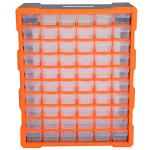 DURHAND Estante de Pared Organizador para Herramientas Estanterías de Almacenaje con 28 Cajas Apilables y Diferentes Ganchos 63,5x22,5x95,5cm(c-2)