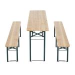 Outsunny Conjunto de Mesa y Bancos Plegables para Picninc Mesa Amplia de 120x50x76cm(c-2)