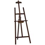 HOMCOM Caballete Pintura de Madera Caballete de Dibujo Estudio Inclinable 90° con Soporte Trípode y Pincel 51,5x71,5x134,5 cm Café(c-1)