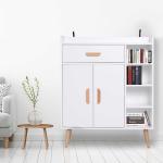 HOMCOM Aparador Buffet Armario Gabinete Consola Mueble Multiusos de Comedor Salón Baño Pasillo 80x29.5x96cm(c-2)