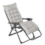 Outsunny Tumbona Plegable Silla Reclinable con Cojín Extraíble Acolchado de Textilene para Patio Playa Jardín Carga 150 kg 90x65x110 cm Rojo(c-2)