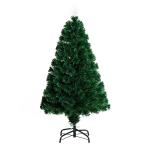 HOMCOM Árbol de Navidad 120cm Artificial Árboles de Abeto con Soporte Fibra Óptica Brillante LED Multicolor Ignífugo(c-1)