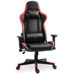 Vinsetto Silla Racing Silla Ergonómica de Escritorio para Oficina Regulable en Altura Reclinable Respaldo con Reposapiés Reposacabezas Cojín Lumbar Ruedas 65x70x118,5-128,5 cm Blanco(c-2)