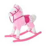 HOMCOM Caballito Balancín Bebé para Niños +3 Años con Sonidos 74x28x65 cm Marrón(c-2)