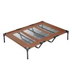 PawHut Cama Elevada para Mascota Cama Perro para Dormir Viajar Exterior Transpirable y Desmontable Tejido Textilene y Marco Acero 89x58x20cm(c-2)