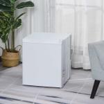 HOMCOM Mini Frigorífico Mini Bar Volumen 50 L Mini Nevera con Estante Extraíble Ajustable LED Ruido Mínimo de Eficiencia Energética 43x48x51 cm Negro(c-3)