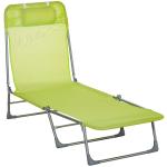 Outsunny Tumbona Plegable y Reclinable de Jardín con Reposacabezas y Respaldo Ajustable en 5 Niveles Tela de Textilene Transpirable 182x56x24,5 cm Crema(c-3)