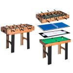HOMCOM Mesa Multijuegos Infantil Mesa de Juegos Diseño 4 en 1 Futbolín Hockey Billar Ping-pong Sobremesa para Niños 86,5x43,5x64 cm(c-2)