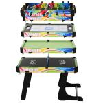 HOMCOM Mesa Multijuegos Infantil Mesa de Juegos Diseño 4 en 1 Futbolín Hockey Billar Ping-pong Sobremesa para Niños 86,5x43,5x64 cm(c-1)
