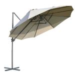 Outsunny Sombrilla Doble Parasol Grande Inclinable para Jardín Patio Terraza Playa con Manivela Abrir y Cerrar Fácilmente 270x440x250cm(c-2)