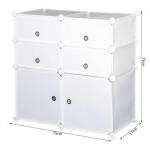 HomCom Armario Modular Plástico Estantería 5 Cubos Mueble Organizador Ropa Zapatos Accesorios Juguetes(c-1)