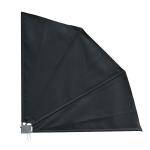 Outsunny Outsuuny Toldo Lateral Plegable de Balcón 120x120 cm en Forma de Abanico Aluminio con Soporte de Pared para Suelo Terraza Patio Gris Oscuro(c-2)
