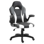 Vinsetto Silla Gaming Ergonómica Silla Gamer Giratoria Reclinable Ajustable en Altura Basculante con Luz LED Reposacabezas y Cojín Lumbar Cuero Sintético 68x68x126-136 cm Negro(c-1)