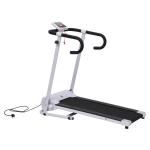 HOMCOM Cinta Andadora Plegable y Eléctrica de 500W para Fitness 1-10Km/h con Pantalla LCD y Carga Máx. 110 kg Negro y Gris(c-1)