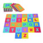 HOMCOM Alfombra Puzzle Infantil Piezas de 31x31x1cm Juego Rompecabezas 29 Letras Acento y Números 0 al 9 Colchoneta para Niños 3,6 metros cuadrados(c-4)
