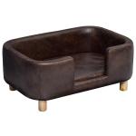 PawHut Sofá Cama para Mascotas Perros Pequeños Gatos con Cojín Acolchado Desmontable Base de Metal Bordes Elevados 64x40x24 cm Turquesa(c-3)