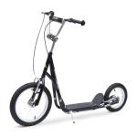 HOMCOM Patinete Scooter Monopatín con Manillar para Niños y Adultos con Frenos 125x58x92-100cm Carga Máx. 100 kg Material de Acero Rosa(c-1)