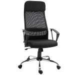 Vinsetto Silla de Oficina Ergonómica Silla de Escritorio Basculante Giratoria con Altura Ajustable del Asiento para Hogar Oficina 62x62x118-128 cm Gris(c-2)