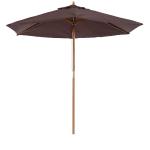 Outsunny Sombrilla Parasol de Patio Terraza Jardín Diámetro 2,5m Altura 2,25m Color Crema(c-5)