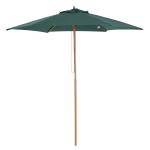 Outsunny Sombrilla Parasol de Patio Terraza Jardín Diámetro 2,5m Altura 2,25m Color Crema(c-2)