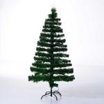 HOMCOM Árbol de Navidad 120cm Artificial Árboles de Abeto con Soporte Fibra Óptica Brillante LED Multicolor Ignífugo(c-2)
