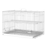 PawHut Jaula para Pájaro Espaciosa Jaula de Aves con Techo Abierto con 4 Soportes 2 Comederos para Interior o Exterior 41.5x29.5x56.5cm(c-1)