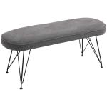 HOMCOM Banco de Cama Otomano Taburete Sofá Acolchado con Patas de Metal Horquilla para Sala de Estar Pasillo Dormitorio 106x35x45 cm Gris(c-2)