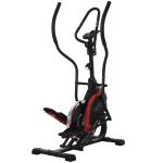 HOMCOM Bicicleta Elíptica de Fitness con Pantalla LCD y Resistencia Bidireccional Ajustable de 8 Niveles Portavasos Volante de Inercia de 7 kg y 2 Ruedas 103x71x157 cm Negro(c-2)