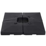 Outsunny® Base de Sombrilla Parasol 4 Piezas Pies Soporte de Sombrilla de Patio Jardín 51x51x12cm HDPE(c-2)