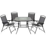 Outsunny Mesa Maleta de Aluminio 4 Taburete Plegable Portátil para Acampada Picnic Jardín Terraza Conjunto Muebles Exterior Altura Ajustable(c-2)