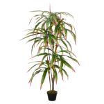 Outsunny Árbol de Ficus Artificial de 145 cm de Altura 756 Hojas con Maceta para Decoración de Hogar Interiores y Exteriores Verde(c-1)
