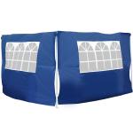 Outsunny® 2 Paredes Parte Laterales para Carpa 3x3m Lado Parasol de Gazebo Tela Oxford con Ventana Medidas 300x200cm Verde Oscuro(c-1)