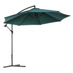 Outsunny Sombrilla Inclinable de Jardín o Patio - Verde Oscuro - Acero y Tela de Poliéster 180g/metro cuadrado - 3 x 2.6M (Diámetro x Alto)(c-1)