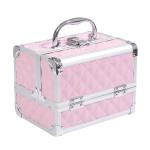 HOMCOM Maletín para Maquillaje Caja de Belleza Portátil 4 Niveles 35,5x20x25,5cm Negro(c-1)