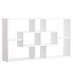 HOMCOM Estante de Pared Decorativo Juego de 8 Estantes Estantería para Libro CDs Baldas Flotantes Cubos Modernos 85x14.5x47.5cm carga 20kg Madera(c-1)
